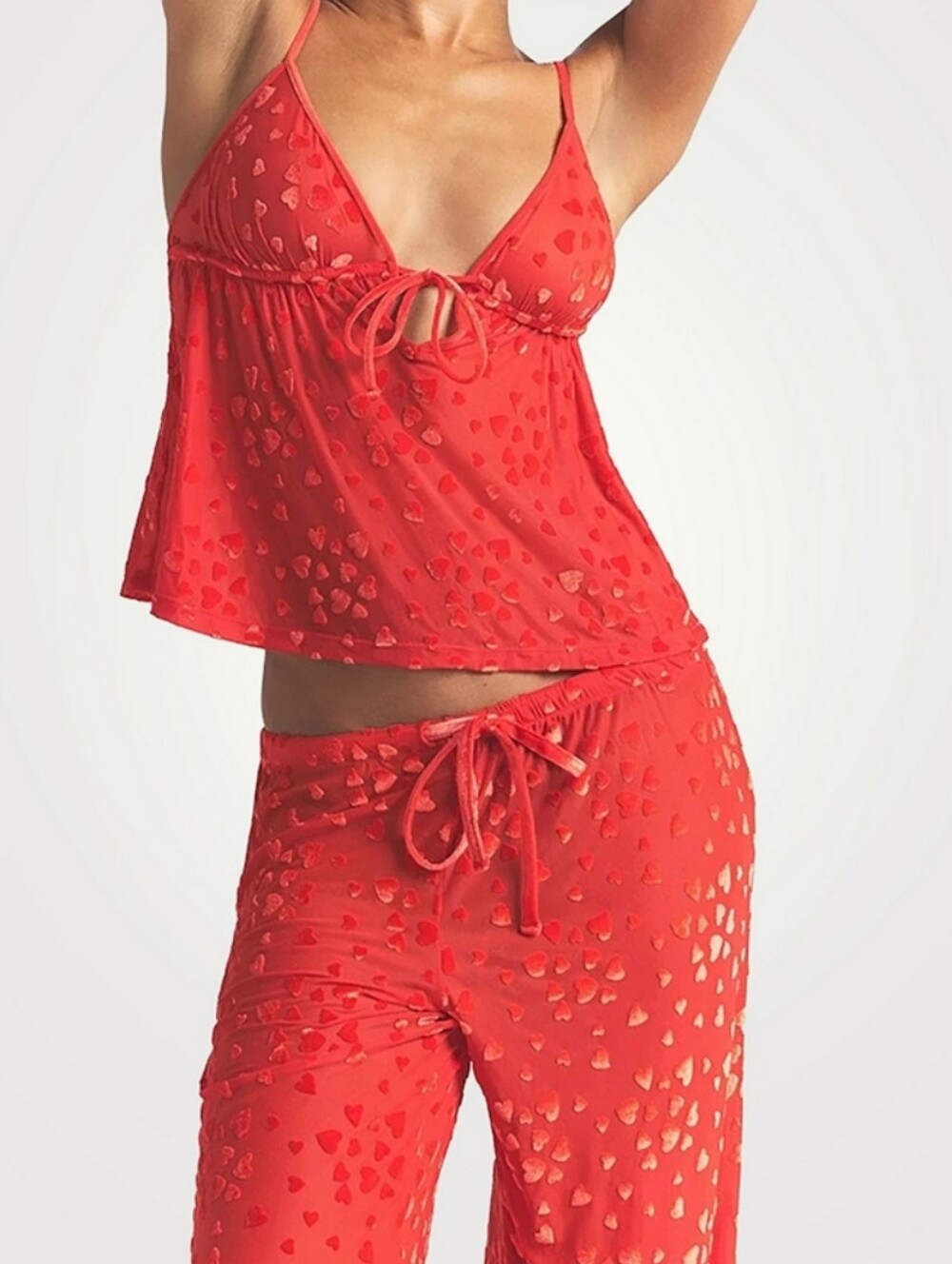 SKIMS Sheer Velvet Heart Cami And Pant Set - Picture 15 of 16
